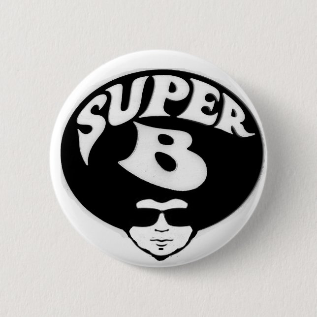 Badge Rond 5 Cm Bouton superbe d'Afro de B (Devant)