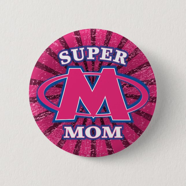 Badge Rond 5 Cm Bouton superbe de maman (Devant)