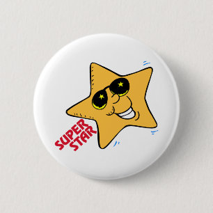 Badge Rond 5 Cm Bouton superbe d'étoile