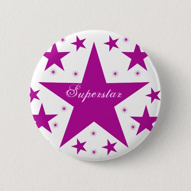 Badge Rond 5 Cm Bouton Superstar, violet (Devant)