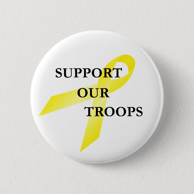 Badge Rond 5 Cm Bouton Support de nos troupes (Devant)