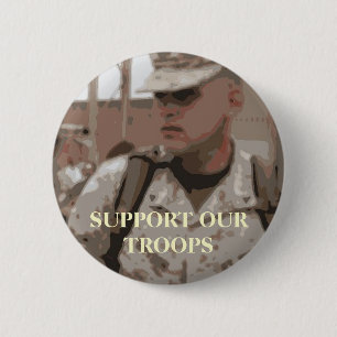 Badge Rond 5 Cm Bouton Support Our Troops