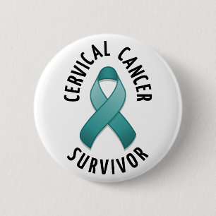 Badge Rond 5 Cm Bouton Survivant du cancer du col utérin