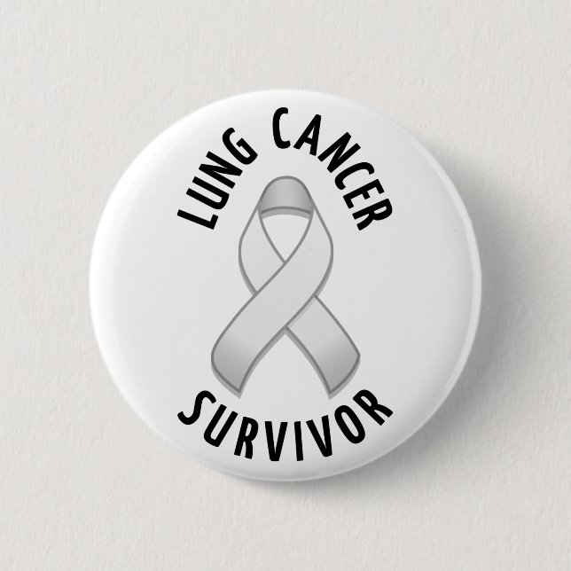 Badge Rond 5 Cm Bouton Survivant du cancer du poumon (Devant)