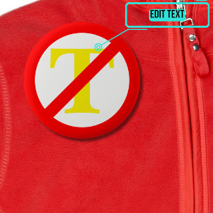 Badge Rond 5 Cm Bouton Symbole anti-Trump