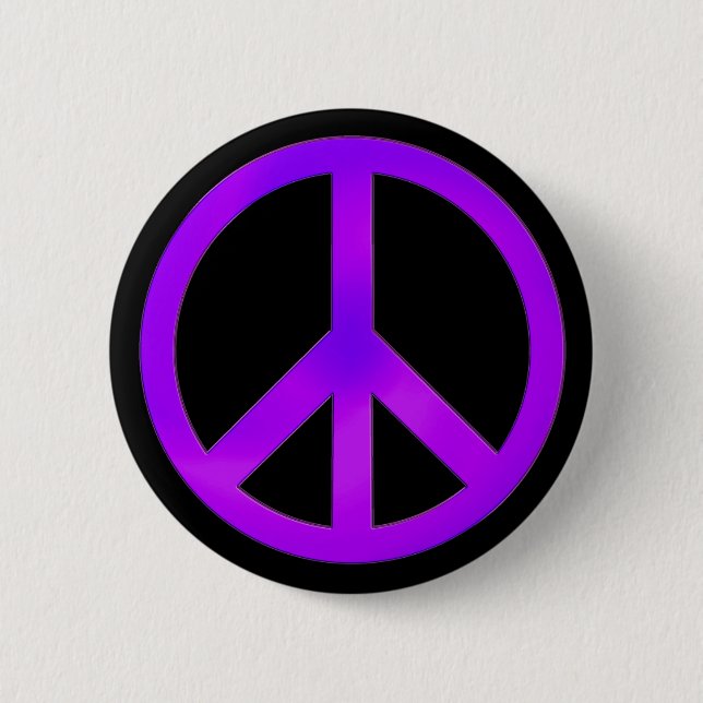 Badge Rond 5 Cm Bouton Symbole de Paix Violet (Devant)