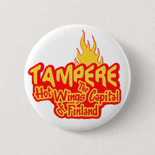 Badge Rond 5 Cm Bouton Tampere Hot Wings