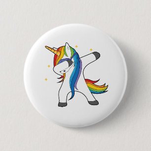 Badge Rond 5 Cm Bouton tamponnant de licorne mignonne unique