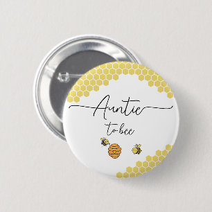 Badge Rond 5 Cm Bouton Tante-à-l'abeille Nid d'abeilles Mignonnes 