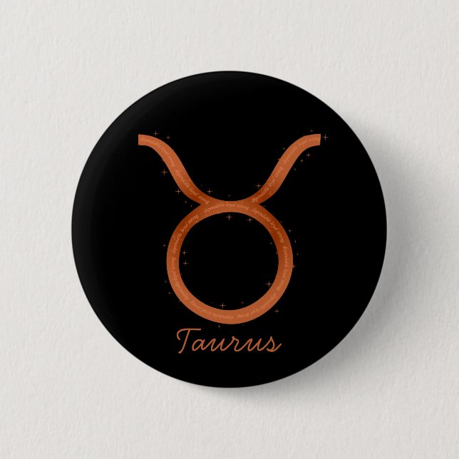Badge Rond 5 Cm Bouton Taurus (Devant)