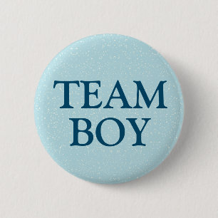 Badge Rond 5 Cm Bouton Team Boy Blue Baby Genre Reveal Party