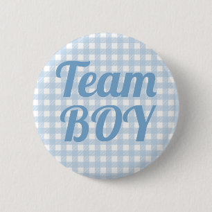 Badge Rond 5 Cm Bouton Team Boy Blue Gender Revevela Party