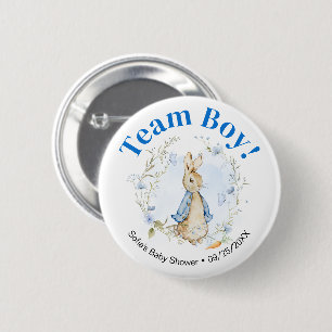 Badge Rond 5 Cm Bouton Team Boy Peter Rabbit