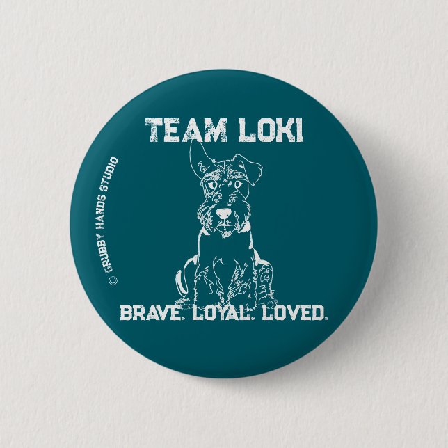 Badge Rond 5 Cm Bouton Team Loki (Devant)
