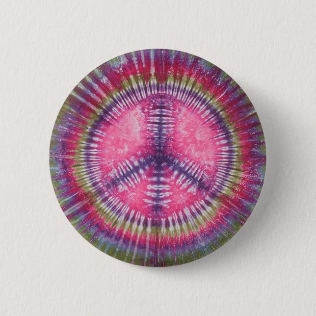 Badge Rond 5 Cm Bouton Teint Pink Violet (Devant)