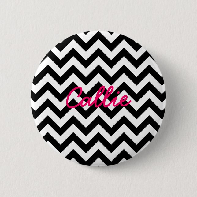Badge Rond 5 Cm Bouton tendance Chevron (Devant)
