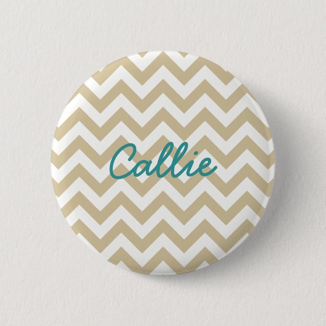 Badge Rond 5 Cm Bouton tendance Chevron (Devant)