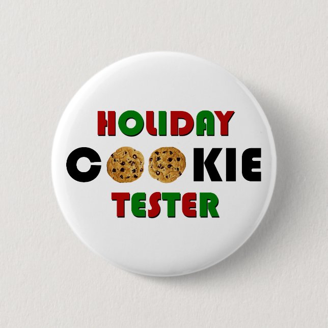 Badge Rond 5 Cm Bouton Tester Cookie Holiday (Devant)