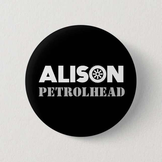 Badge Rond 5 Cm Bouton Tête d'essence d'Alison (Devant)
