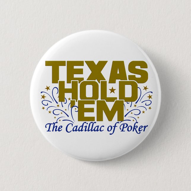 Badge Rond 5 Cm Bouton Texas Hold 'Em (Devant)