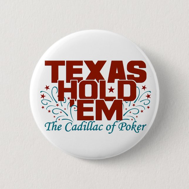 Badge Rond 5 Cm Bouton Texas Hold 'Em (Devant)