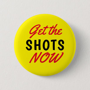 Badge Rond 5 Cm Bouton Texte Jaune pour obtenir les photos mainten