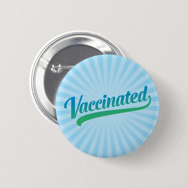 Badge Rond 5 Cm Bouton Texte vacciné (Devant & derrière)