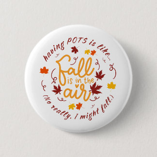 Badge Rond 5 Cm Bouton Thème Automne Pots
