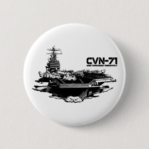 Badge Rond 5 Cm Bouton Theodore Roosevelt, porte-avions