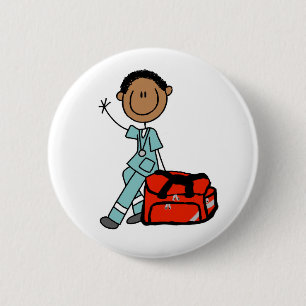 Badge Rond 5 Cm Bouton Thérapeute Respiratoire Masculin