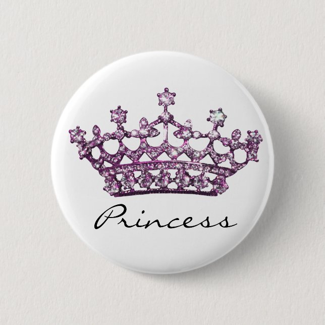 Badge Rond 5 Cm Bouton Tiara Gem (Devant)