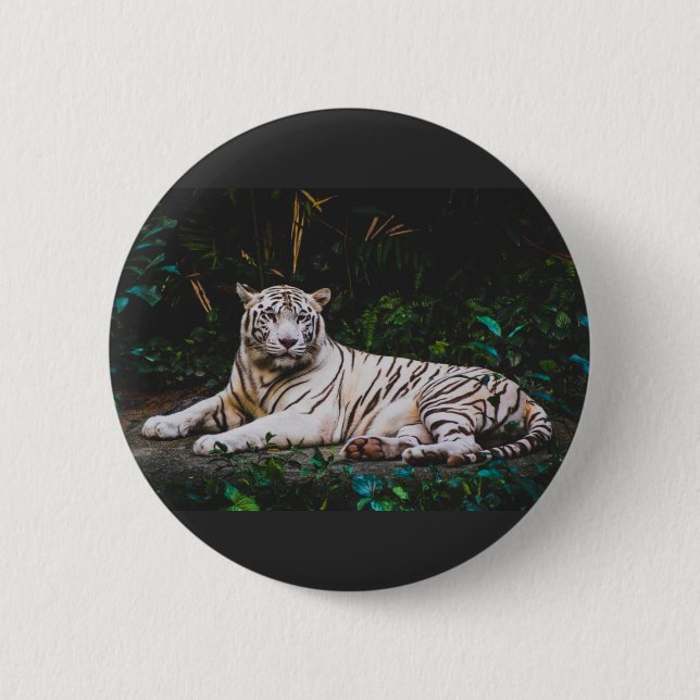 Badge Rond 5 Cm Bouton Tiger (Devant)