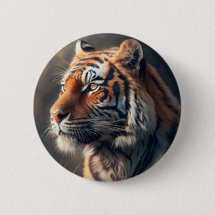 Badge Rond 5 Cm Bouton Tiger dans la nature 2 1/4"