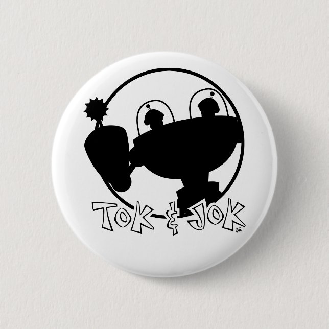 Badge Rond 5 Cm Bouton TokBOT et JokBOT (Devant)