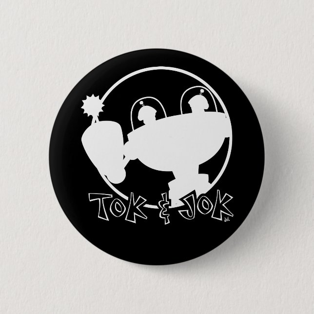 Badge Rond 5 Cm Bouton TokBOT et JokBOT (Devant)