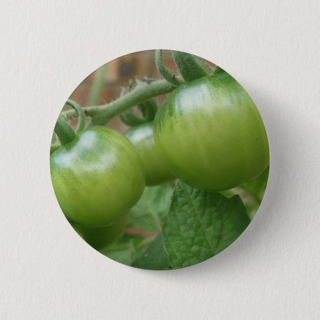 Badge Rond 5 Cm Bouton Tomates vertes (Devant)
