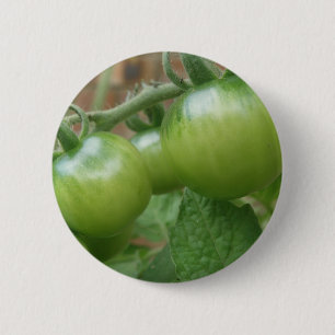 Badge Rond 5 Cm Bouton Tomates vertes