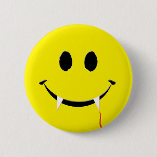 Badge Rond 5 Cm Bouton Toothy de sourire