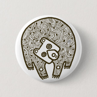 Badge Rond 5 Cm Bouton Totem de l'ours