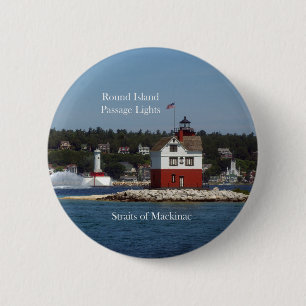 Badge Rond 5 Cm Bouton Tour Island Passage Lights