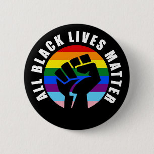 Badge Rond 5 Cm Bouton Toutes les vies noires comptent