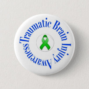 Badge Rond 5 Cm Bouton traumatique de conscience de lésion