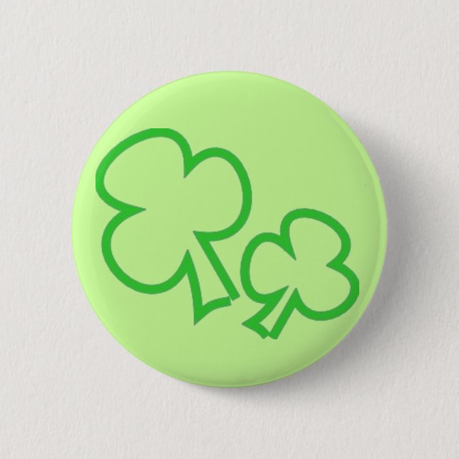 Badge Rond 5 Cm Bouton Trèfles (Devant)