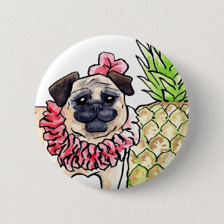 Badge Rond 5 Cm Bouton tropical de carlin