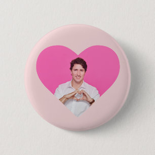 Badge Rond 5 Cm Bouton Trudeau <3