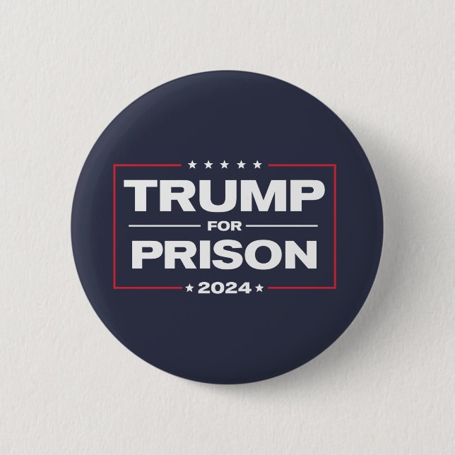 Badge Rond 5 Cm Bouton TRUMP POUR PRISON 2024 (Devant)