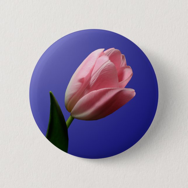 Badge Rond 5 Cm Bouton Tulipe de mariage du printemps (Devant)