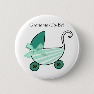 Badge Rond 5 Cm Bouton turquoise de grand-mère de voiture d'enfant