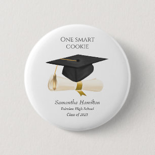 Badge Rond 5 Cm Bouton Un Cookie Intelligent Personnalisé