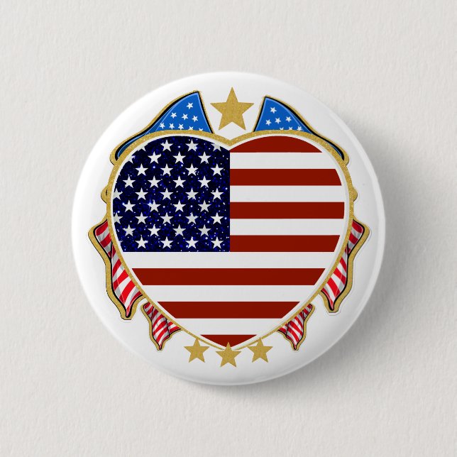 BADGE ROND 5 CM BOUTON USA (Devant)
